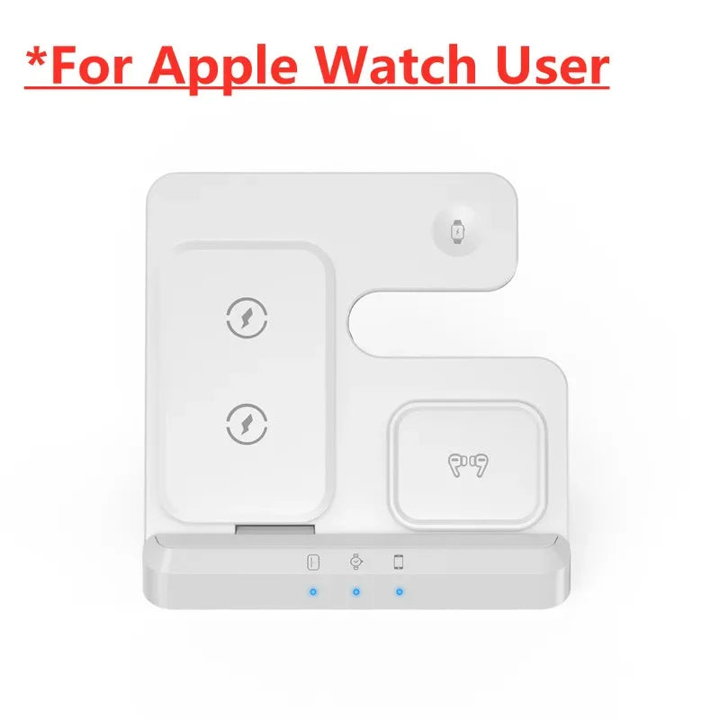100W 3-in-1 Fast Wireless Charger with Adapter for Samsung IPhone