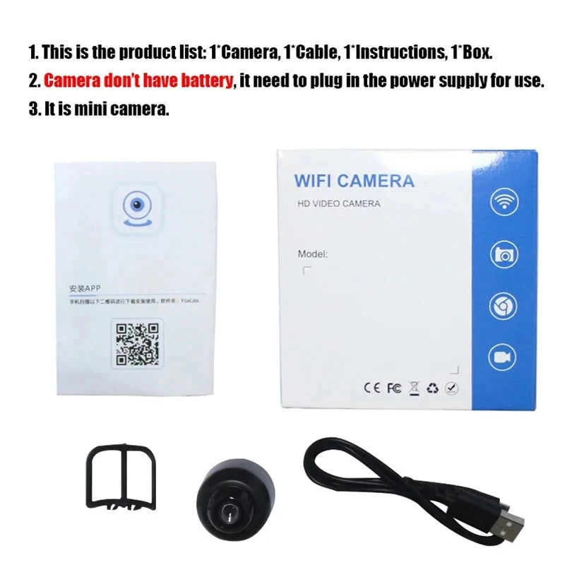 X5Mini HD Night Vision Wireless Camera with Motion Detection
