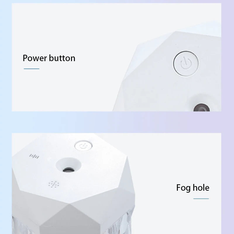 400ML USB Air Humidifier & Aroma Diffuser with RGB Light