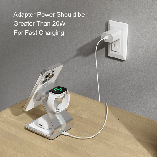 BONOLA 3-in-1 Magnetic Charger for Smart Phone, Watch & AirPods