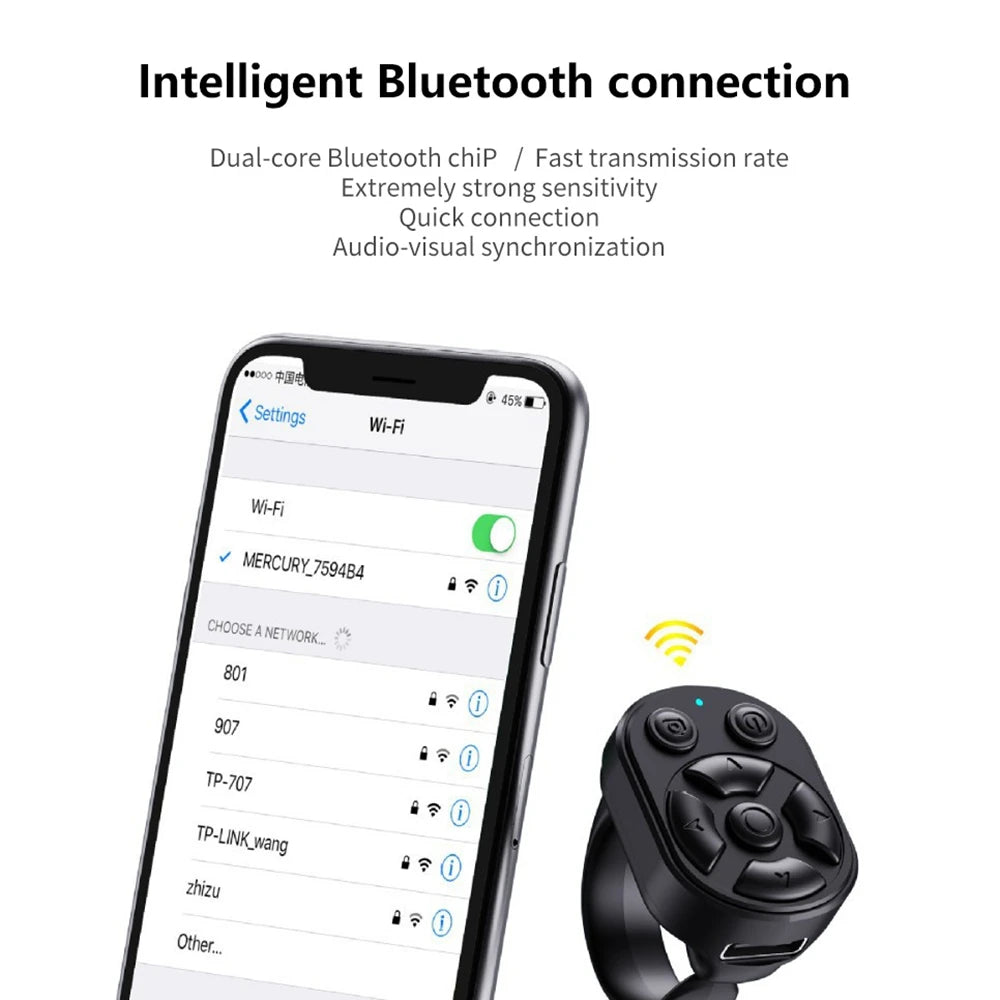 K2 Bluetooth TikTok Remote Ring & Selfie Controller