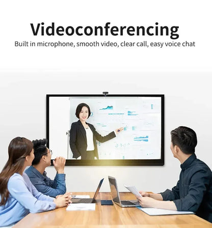 1080P HD USB Webcam with Built-in Microphone & Tripod