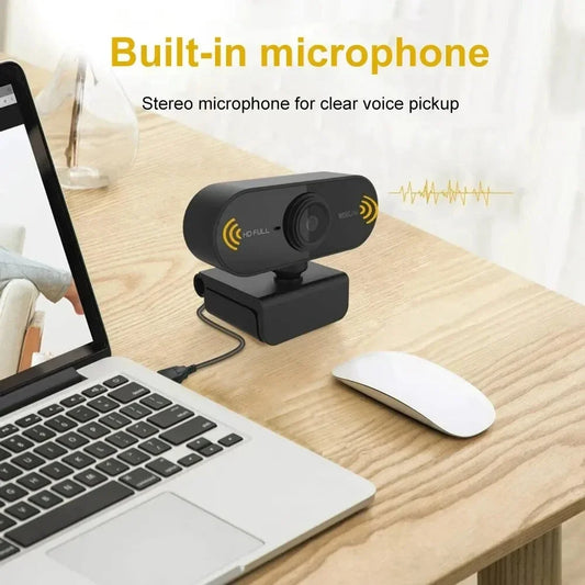 1080P HD USB Webcam with Built-in Microphone & Tripod