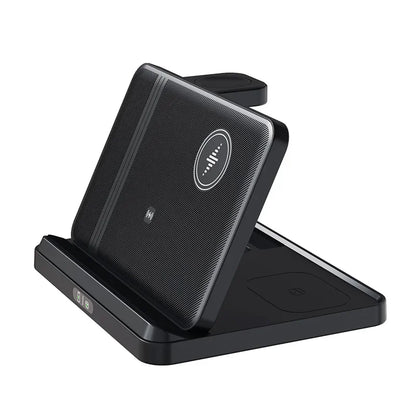 3-in-1 Foldable Fast Wireless Charger for Smart phones, Earbuds & Watch