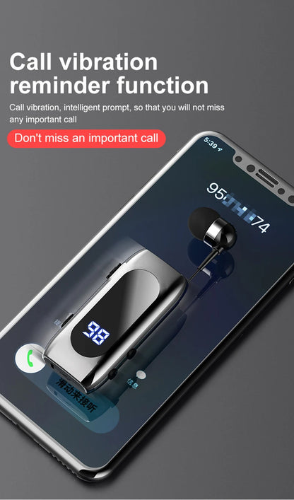K55 Business Wireless Earphone with Noise Cancelling Mic & LED Display