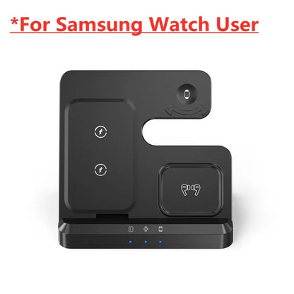 100W 3-in-1 Fast Wireless Charger with Adapter for Samsung  IPhone