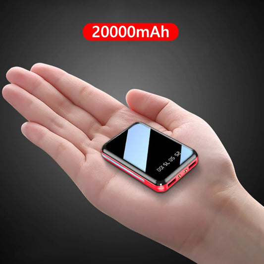 Compact 20000mAh Portable Charger with Digital Display