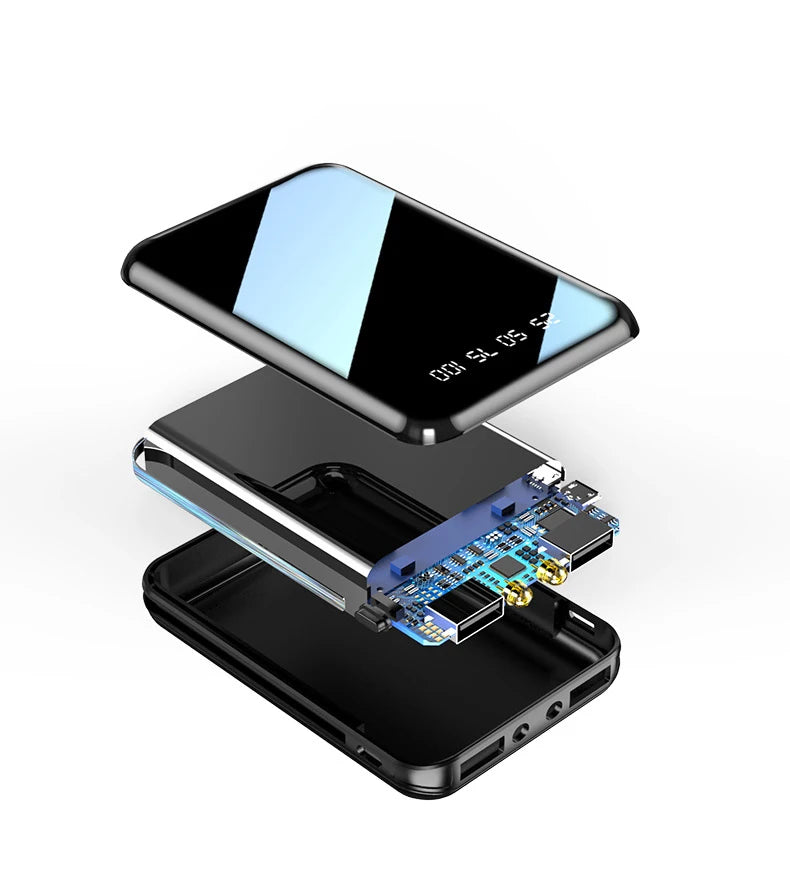Compact 20000mAh Portable Charger with Digital Display