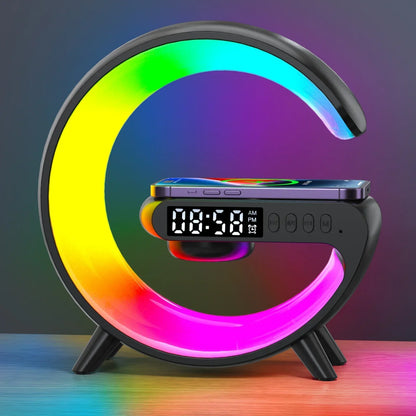 Multifunction RGB Speaker Alarm Clock & Wireless Charging Dock Station
