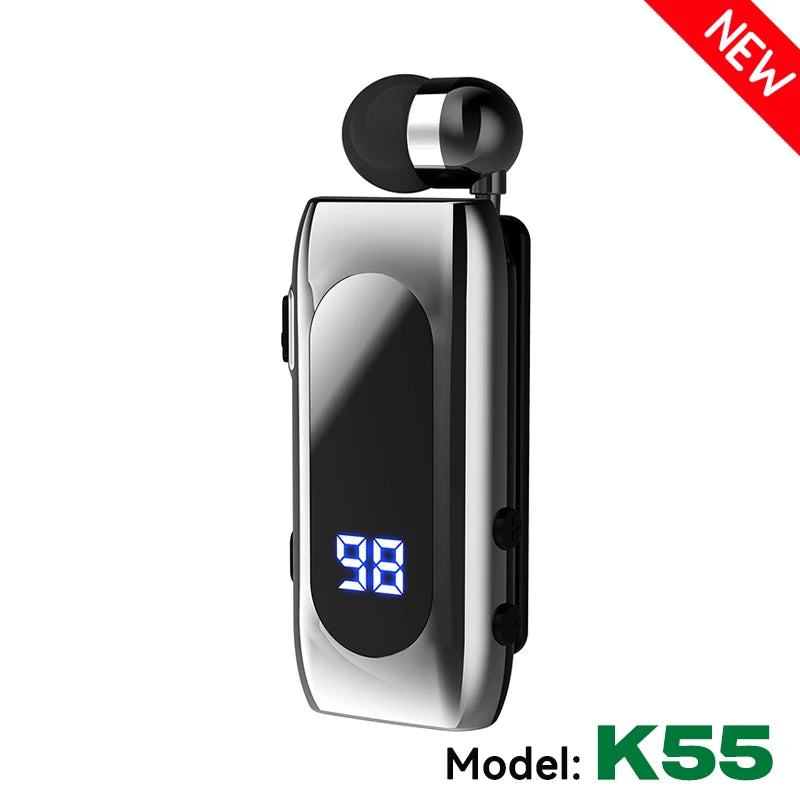 K55 Business Wireless Earphone with Noise Cancelling Mic & LED Display