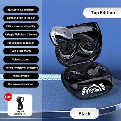 IPX5 Waterproof Stereo Bluetooth 5.3 Invisible Earbuds