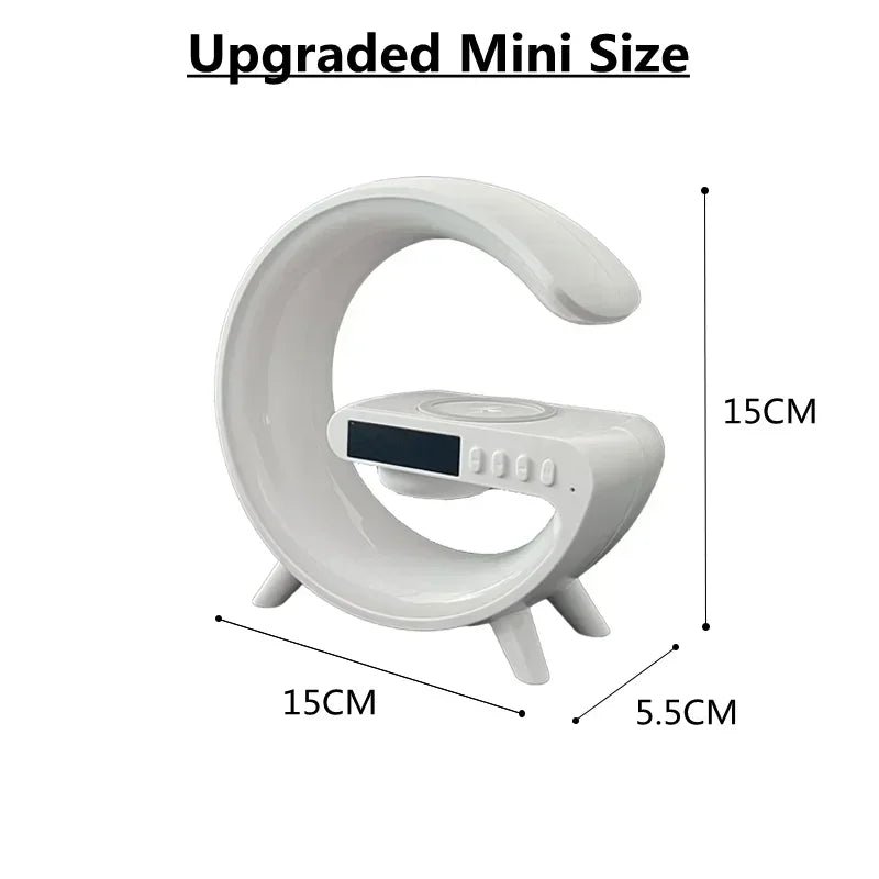 Multifunction RGB Speaker Alarm Clock & Wireless Charging Dock Station