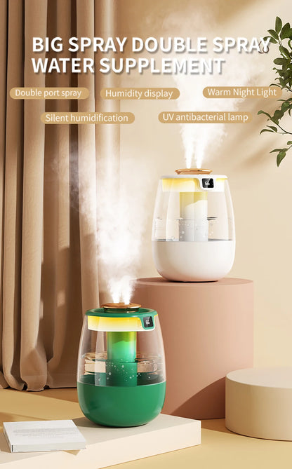 Professional Dual Mist Humidifier with Quiet Operation
