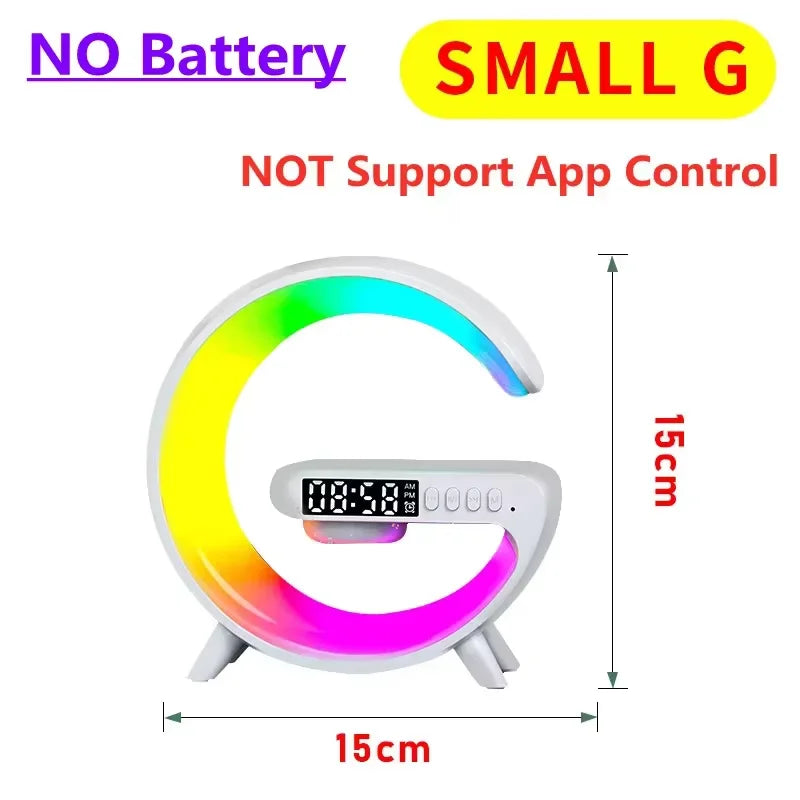 Multifunction RGB Speaker Alarm Clock & Wireless Charging Dock Station