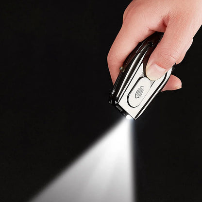 Outdoor Survival Keychain: Watch, Lighter & Compass