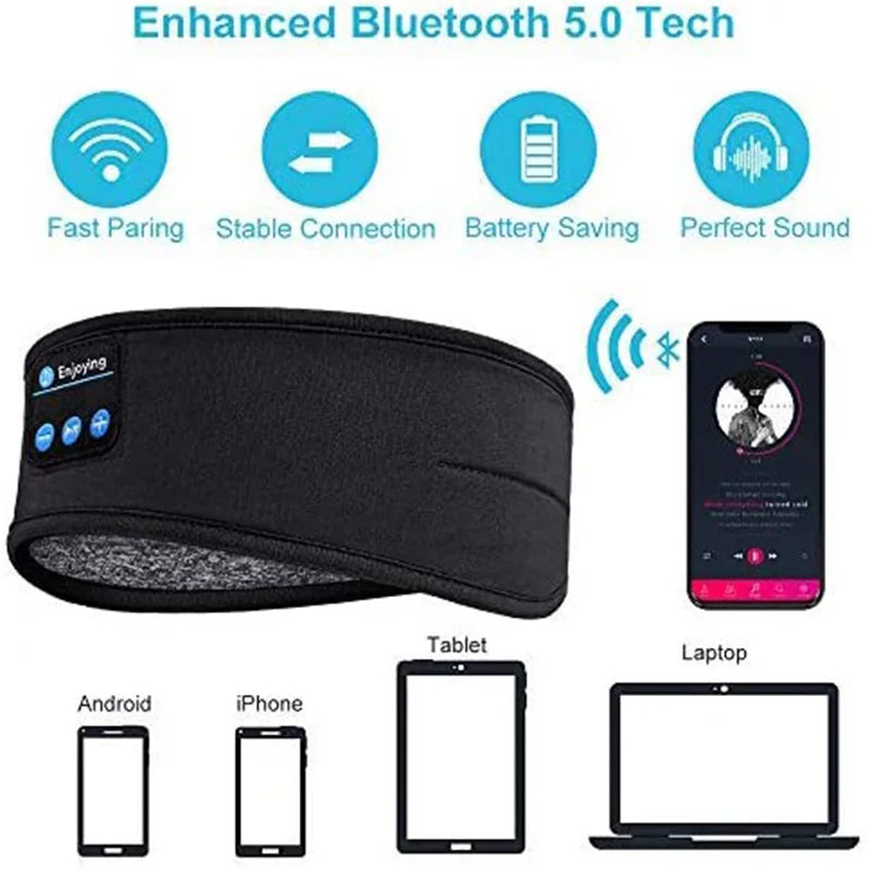 Wireless Sports & Sleep Headband with Built-in Speakers