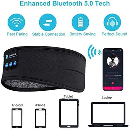Wireless Sports & Sleep Headband with Built-in Speakers