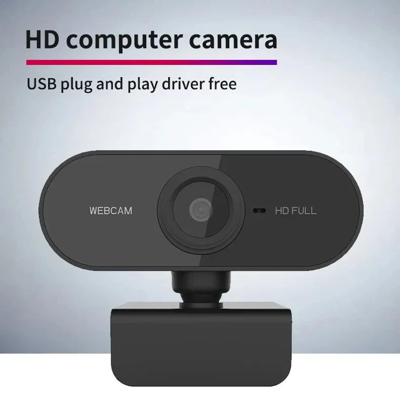 1080P HD USB Webcam with Built-in Microphone & Tripod