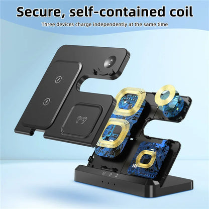 100W 3-in-1 Fast Wireless Charger with Adapter for Samsung  IPhone