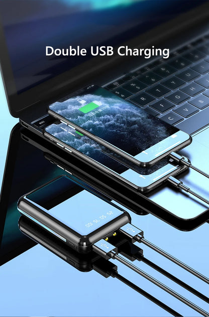 Compact 20000mAh Portable Charger with Digital Display
