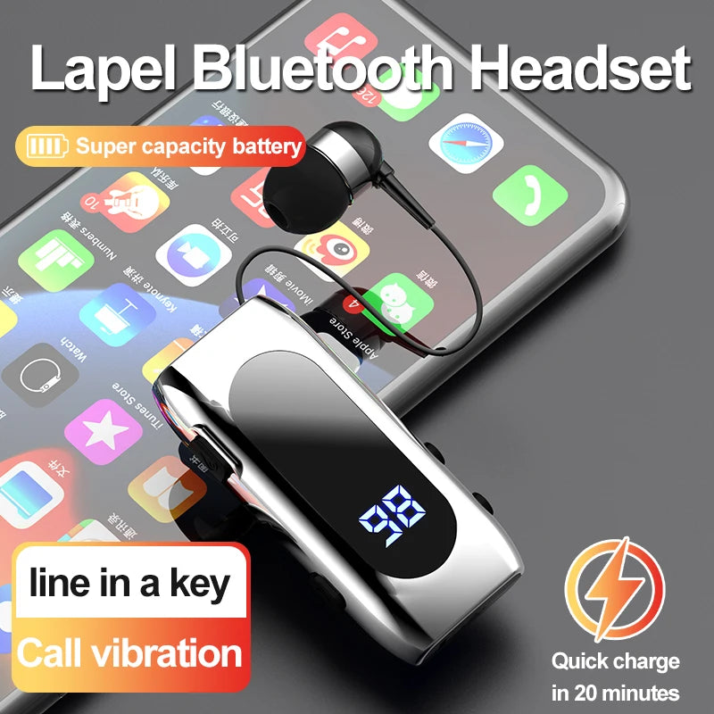 K55 Business Wireless Earphone with Noise Cancelling Mic & LED Display