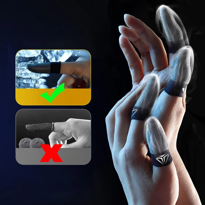 2-Pack Anti-Slip Gaming Finger Sleeves