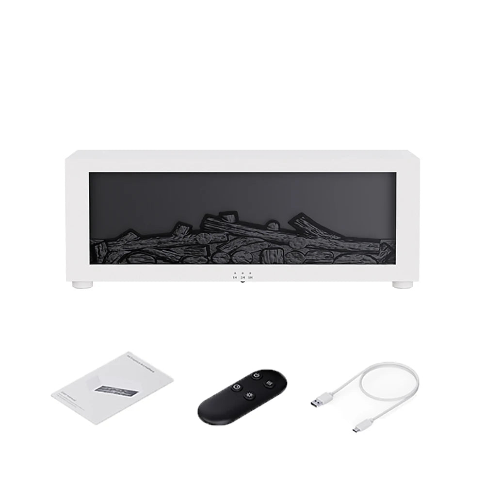 Essential Oil Humidifier - Flame Design with LED Light & Remote
