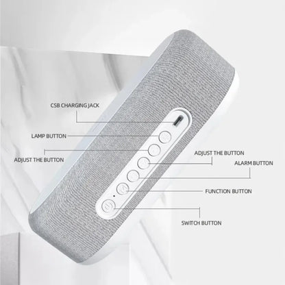 3-in-1 Alarm Clock: Wireless Charger, Lamp & Thermometer
