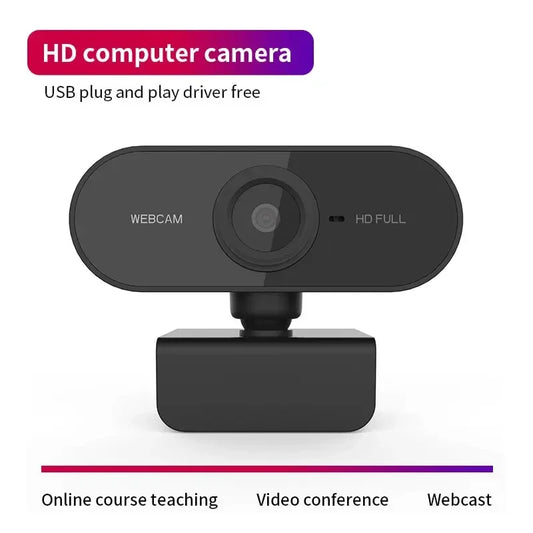 1080P HD USB Webcam with Built-in Microphone & Tripod