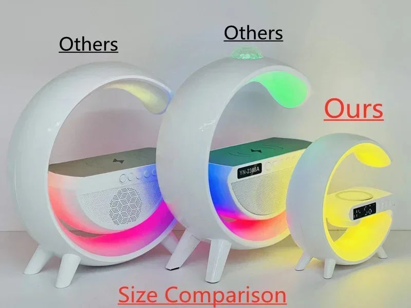 Multifunction RGB Speaker Alarm Clock & Wireless Charging Dock Station