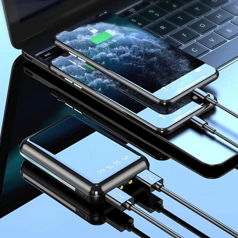 Compact 20000mAh Portable Charger with Digital Display
