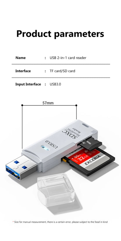 High Speed USB 3.0 SD & MicroSD Memory Card Reader