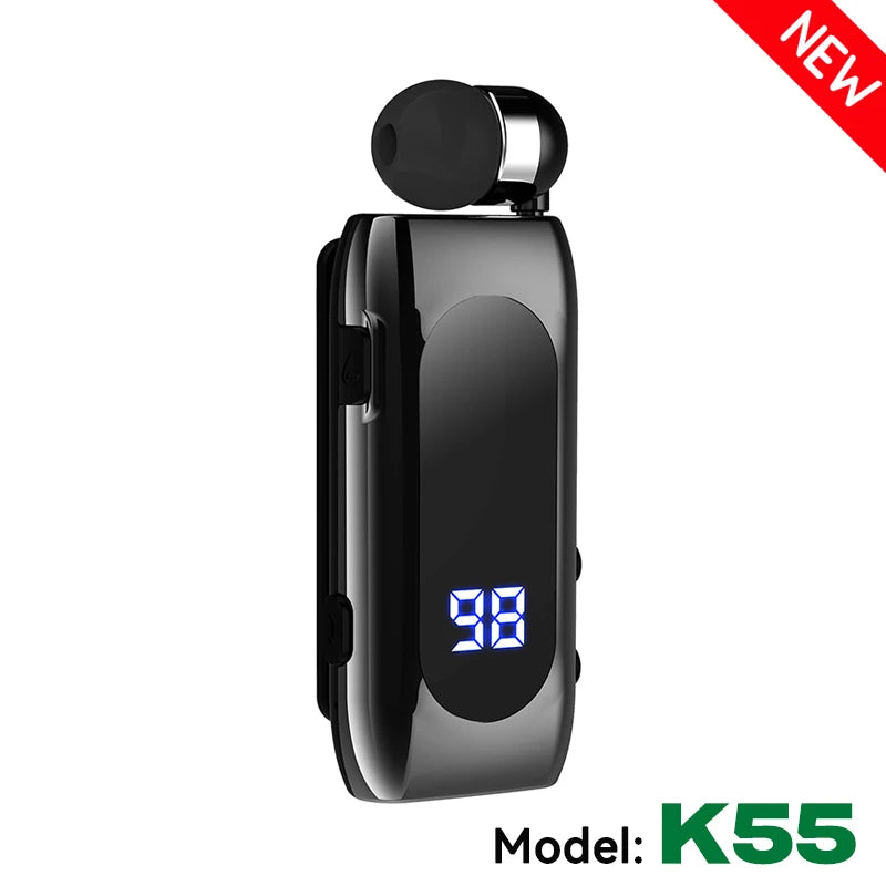 K55 Business Wireless Earphone with Noise Cancelling Mic & LED Display