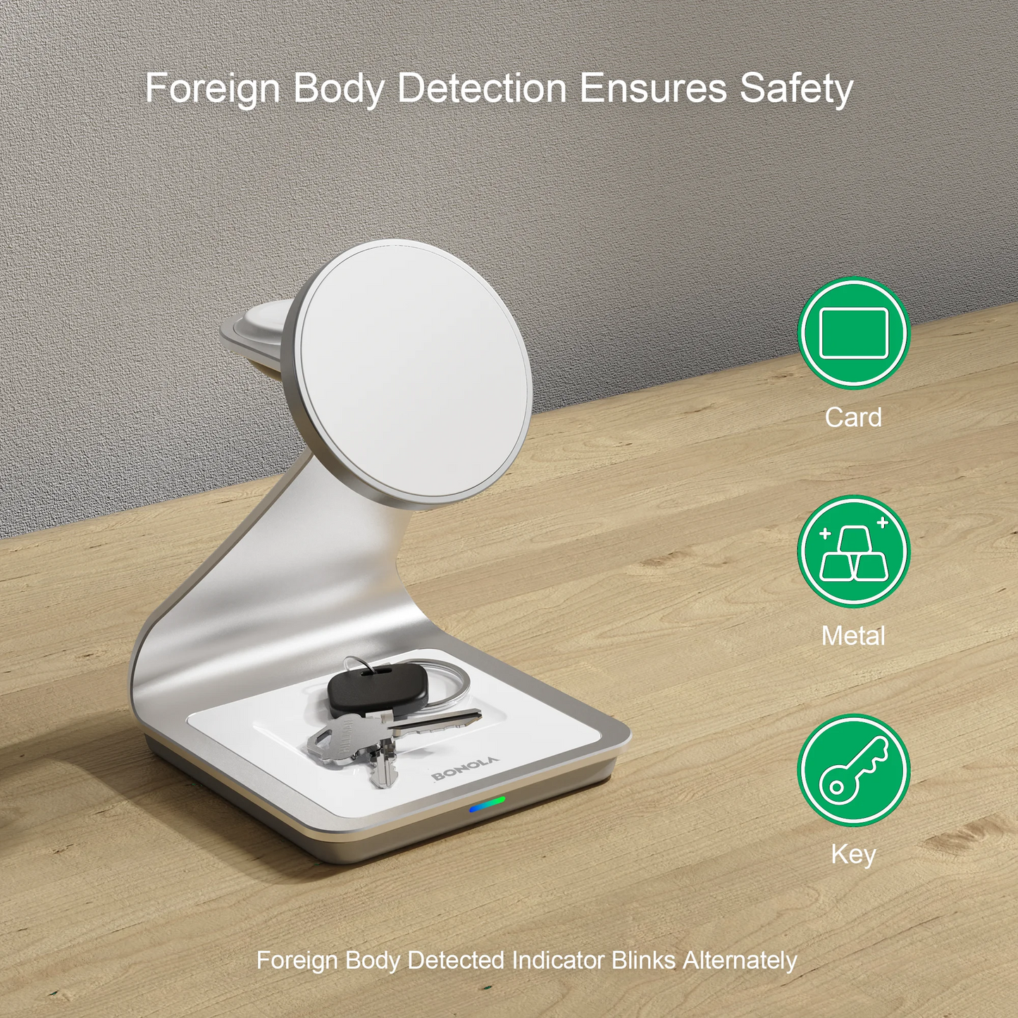 BONOLA 3-in-1 Magnetic Charger for Smart Phone, Watch & AirPods