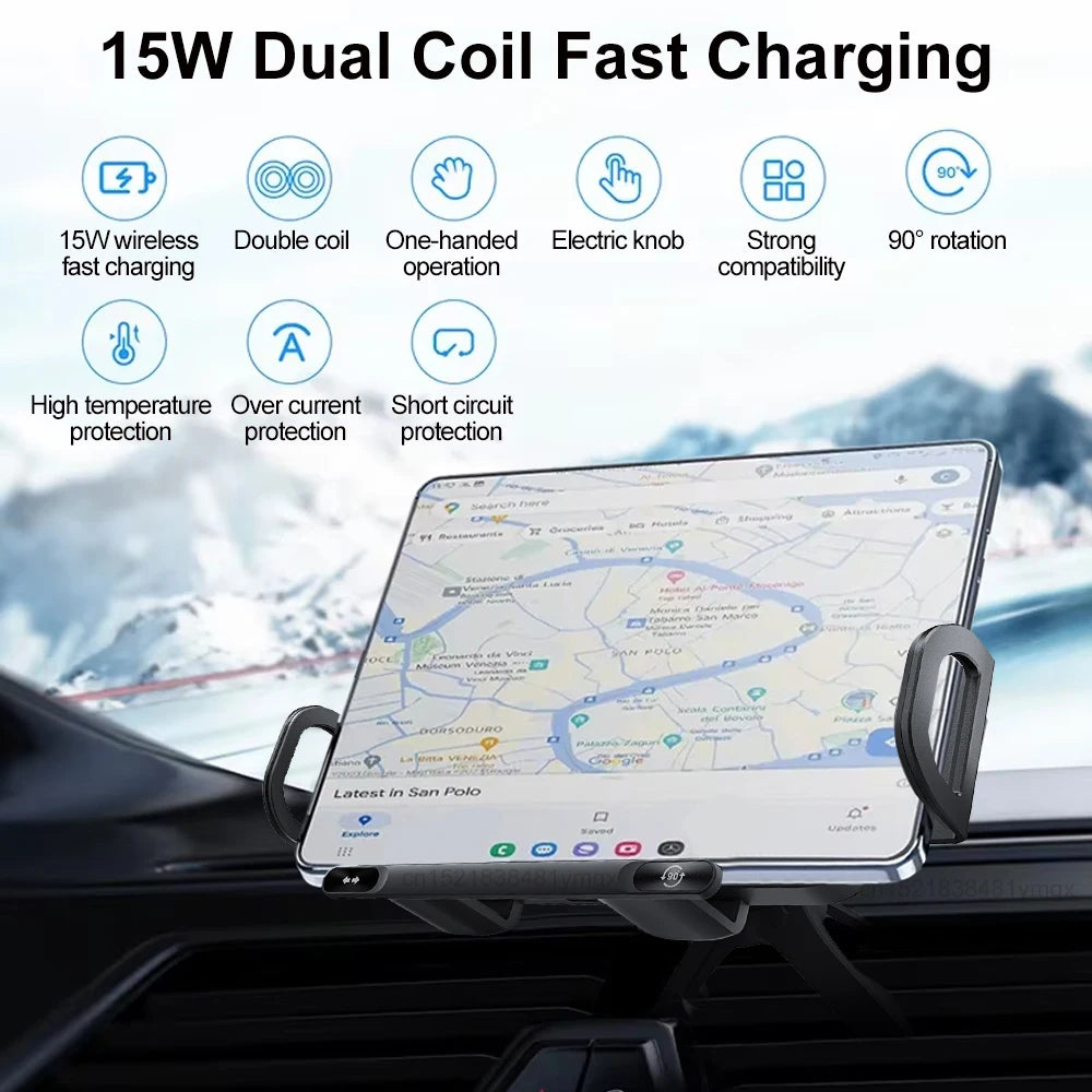 Fast Charging Car Holder Compatible with SAMSUNG (Z Fold, Flip) & IPHONE
