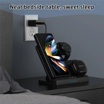 100W 3-in-1 Fast Wireless Charger with Adapter for Samsung  IPhone