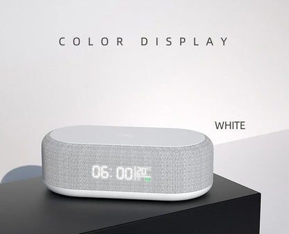 3-in-1 Alarm Clock: Wireless Charger, Lamp & Thermometer