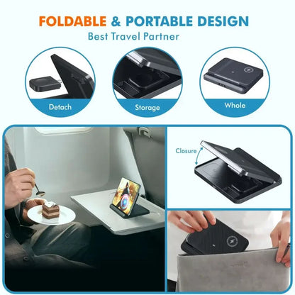 Foldable 3 in 1 Wireless Charging Dock for Mobile, Watch & Ear Buds