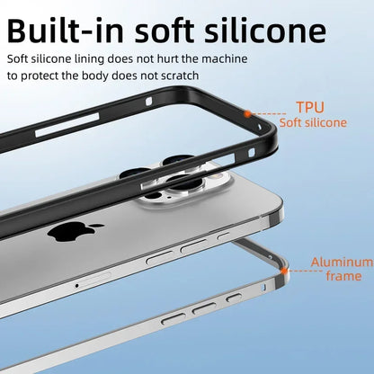 Premium Hybrid (Aluminum + Silicone) Case for iPhone