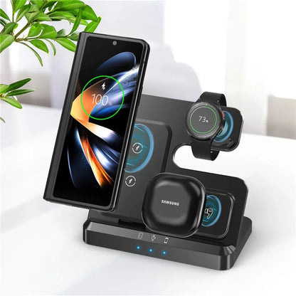 100W 3-in-1 Fast Wireless Charger with Adapter for Samsung  IPhone