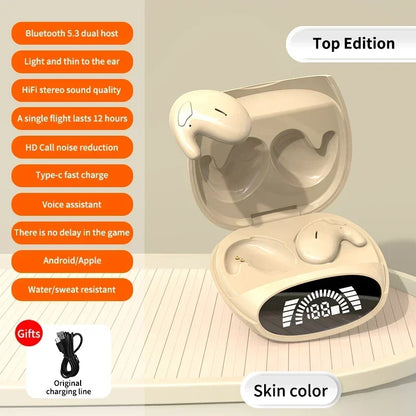 IPX5 Waterproof Stereo Bluetooth 5.3 Invisible Earbuds