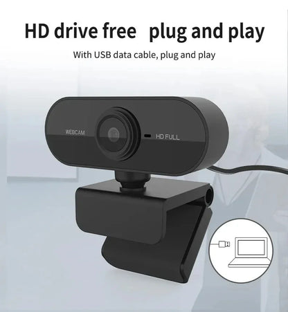 1080P HD USB Webcam with Built-in Microphone & Tripod