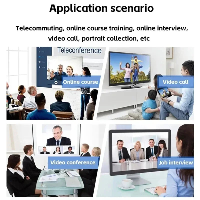 1080P HD USB Webcam with Built-in Microphone & Tripod