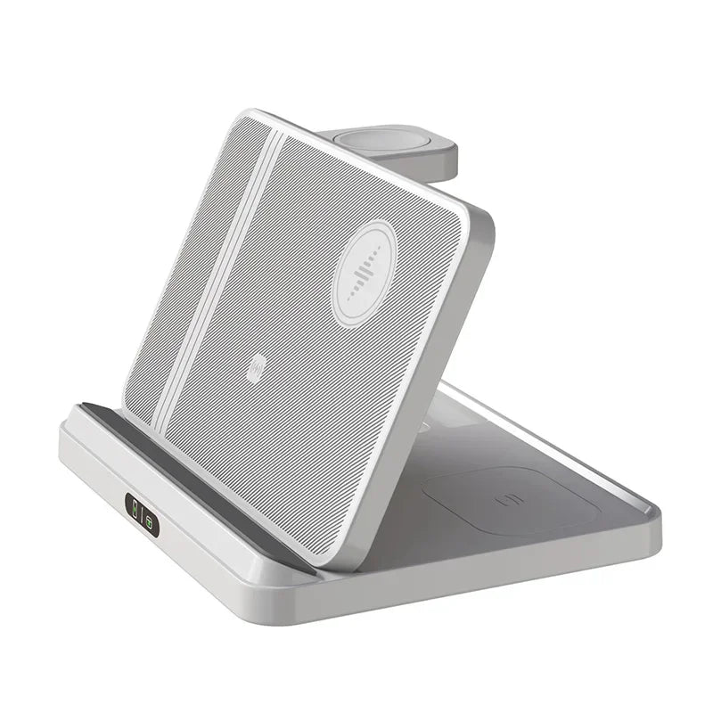 Foldable 3 in 1 Wireless Charging Dock for Mobile, Watch & Ear Buds