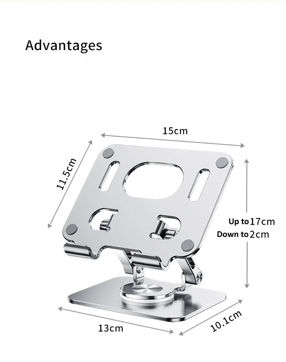 360° Rotating Aluminum Tablet Stand for iPad