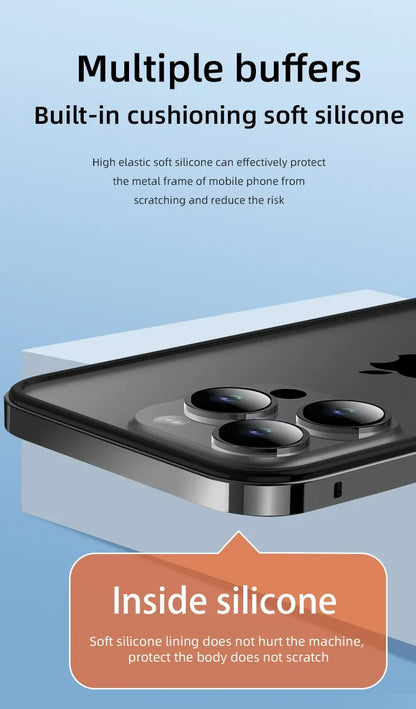 Premium Hybrid (Aluminum + Silicone) Case for iPhone