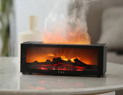 Essential Oil Humidifier - Flame Design with LED Light & Remote