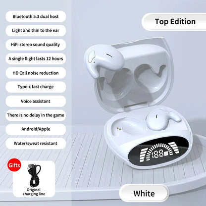 IPX5 Waterproof Stereo Bluetooth 5.3 Invisible Earbuds