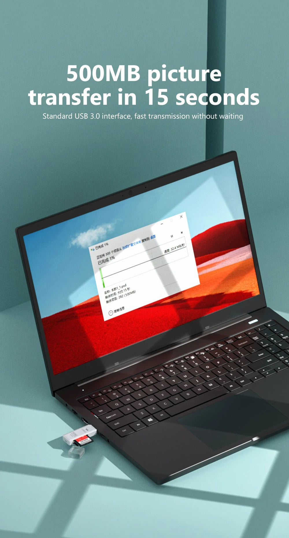 High Speed USB 3.0 SD & MicroSD Memory Card Reader