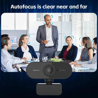 1080P HD USB Webcam with Built-in Microphone & Tripod